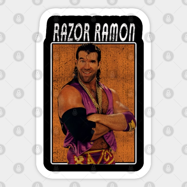 Vintage Wwe Razor Ramon Sticker by The Gandol